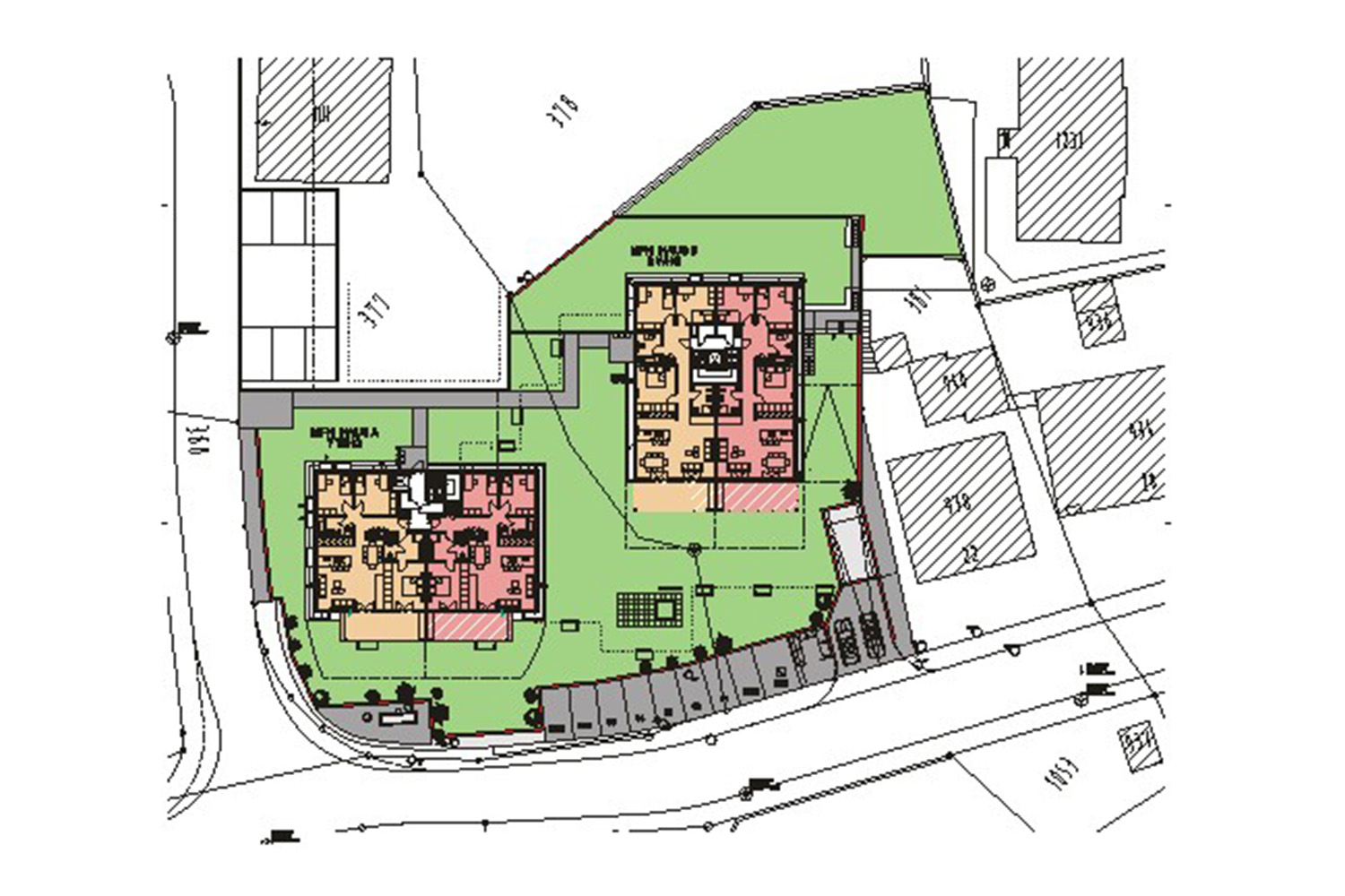 Situationsplan Mehrfamilienhaeuser_zum Brunnen Bachenbuelachstrasse Niederglatt Zuerich